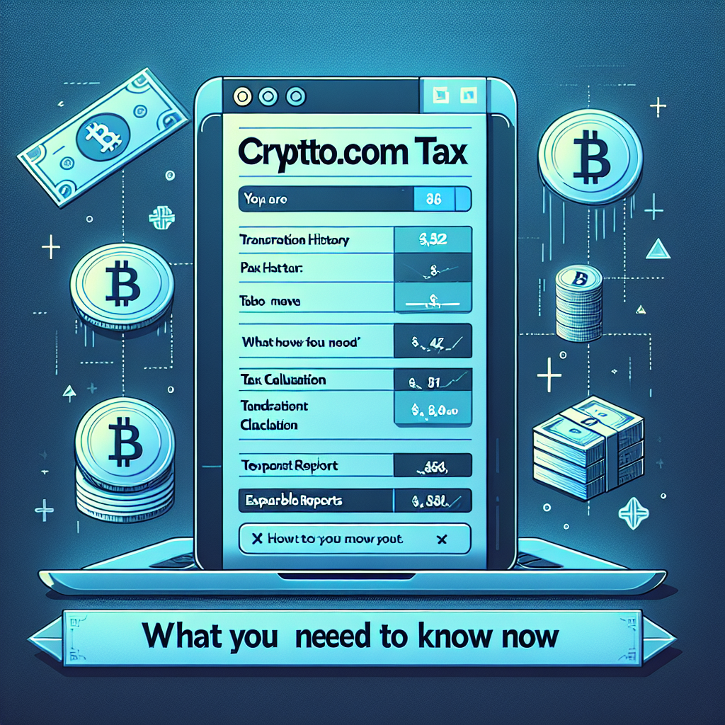 Navigating Crypto.com Tax: What You Need To Know Now